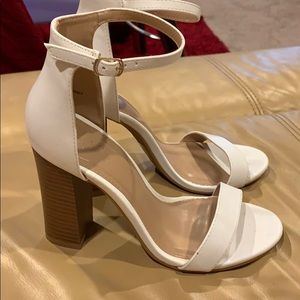Charlotte Russe White Ankle Strap Sandal